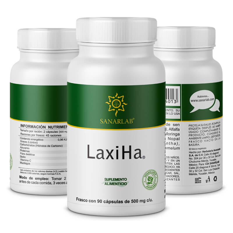 Laxi Ha Cápsulas de Nopal y Moringa 90 cápsulas