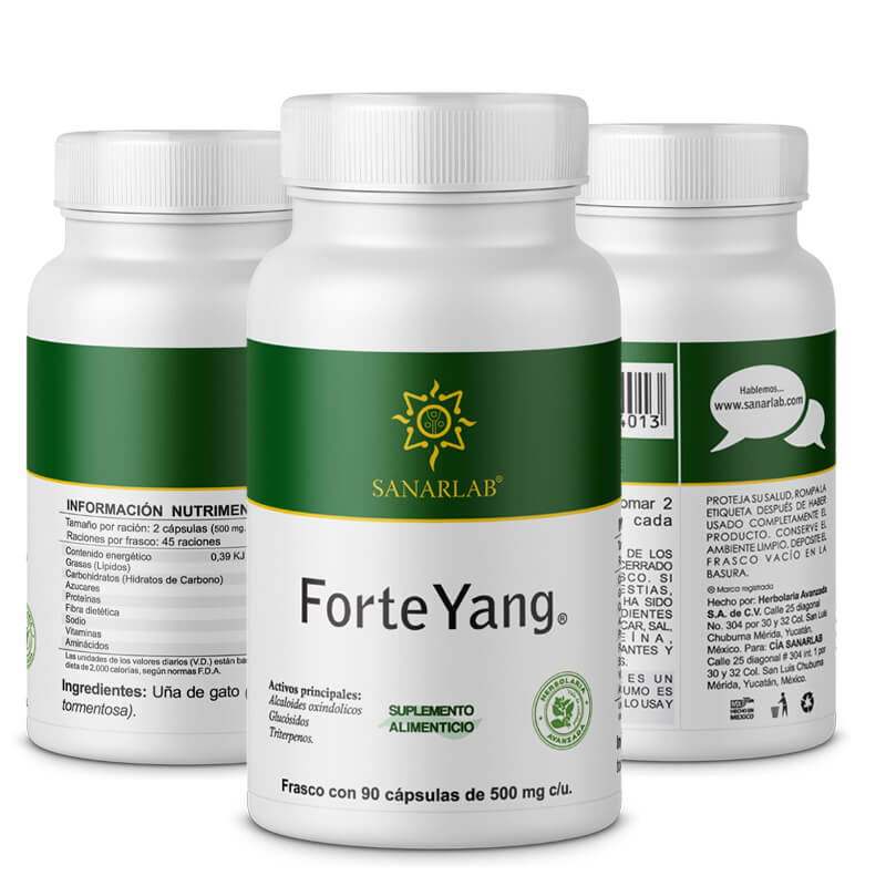 Forte Yang Uña de Gato 90 cápsulas 500 mg
