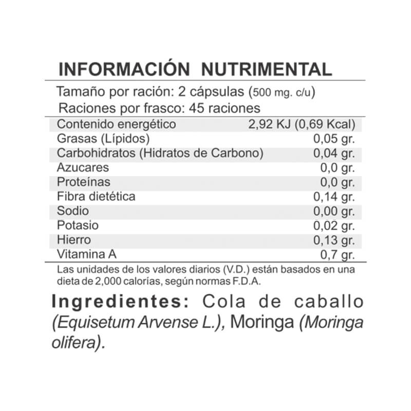 Anti O Reforzado Cola de Caballo 90 cápsulas 500 mg
