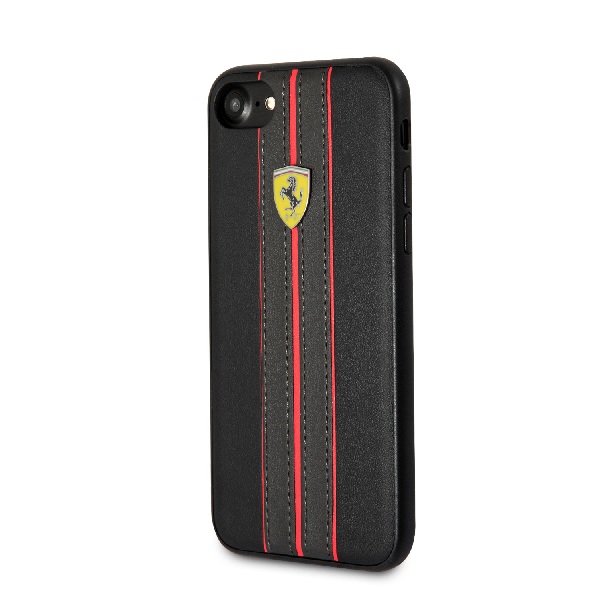 Funda Case En Piel Negra Ferrari iPhone 6,7,8