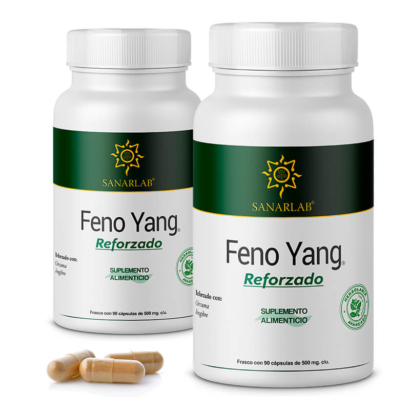 DUO PACK FENOYANG REFROZADO 2 MULTIVITAMINICOS FENOGRECO CURCUMA JENGIBRE VITAMINA D 90 CAPS SANARLAB
