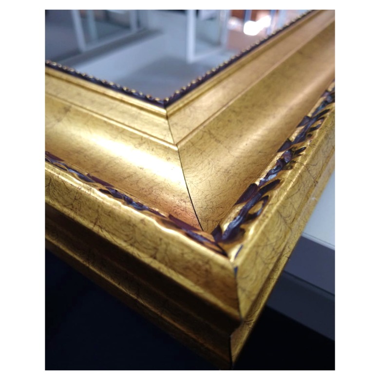 Hermoso Espejo Color Dorado Antiguo