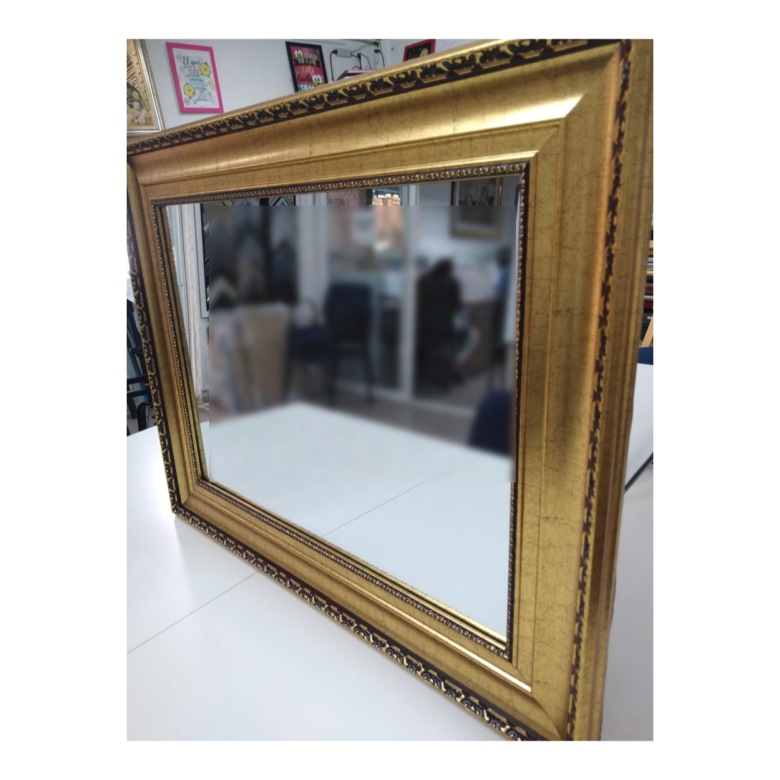 Hermoso Espejo Color Dorado Antiguo