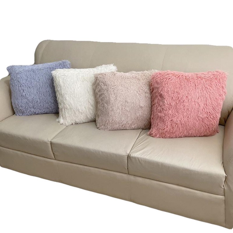 Cojín Decorativo Peludo tipo peluche 45X45CM, Felpa Suave para la decoración de salas, oficina o recamara