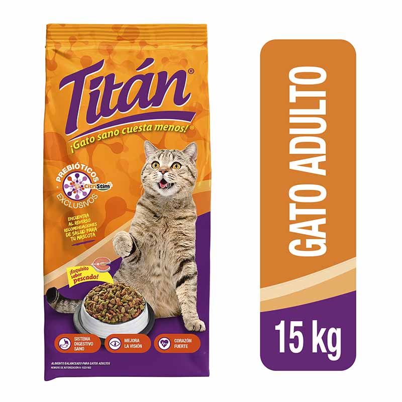 Titán Gato Adulto 15 kg. Alimento para gato