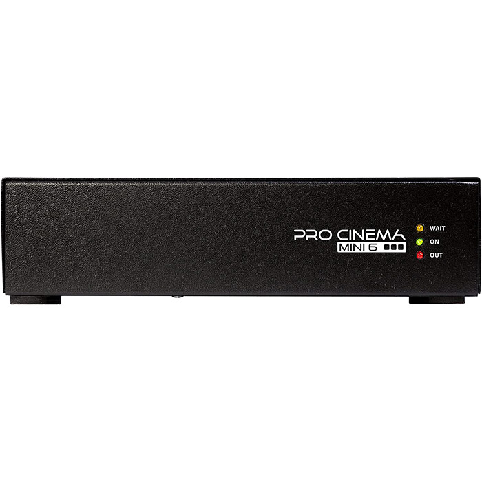 TDE Power Technology Pro Cinema Mini, Supresor de Picos y regulador de Voltaje diseñado para Equipos de Video, Sonido e iluminación (Home Theater). Cuenta con 6 Salidas protegidas
