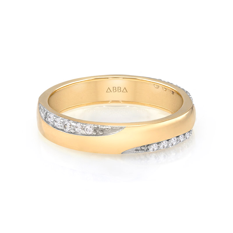 ARGOLLA CON PAVÉ ORO 10K ABBA JOYAS