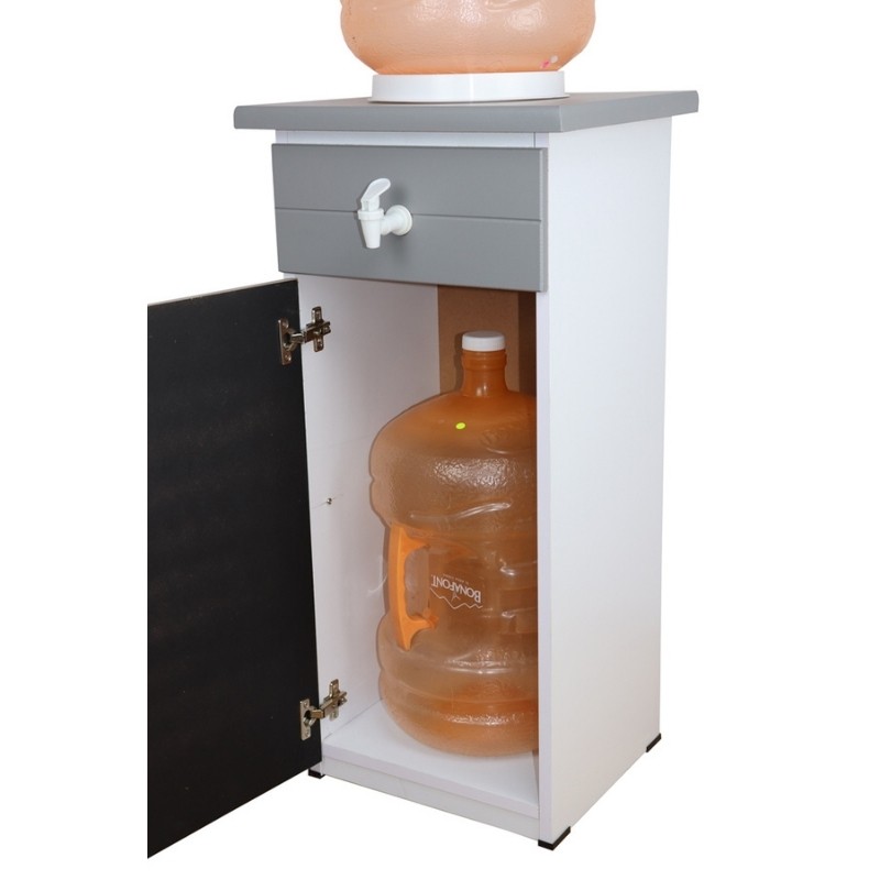 Dispensador de Agua Gris Porta garrafón con Alacena Roma
