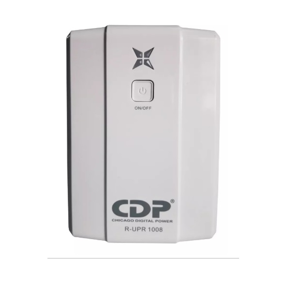 No break 1000VA 500W Respaldo Regulador Supresor de Picos Pantalla TV PC Lap Impresora Blanco Led