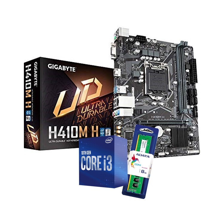 Kit de actualizacion intel i3 10100, 10 generacion motherboard gigabyte, 8Gb ram
