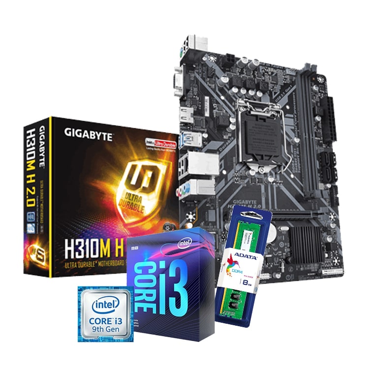 Kit de actualizacion intel i3 9100, motherboard de Alto Rendimiento, 8Gb ram