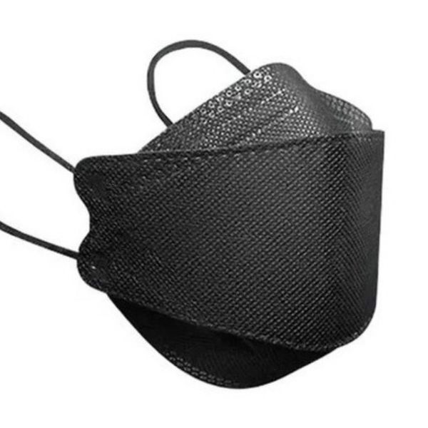 Cubrebocas KF94 Negro Mascarilla Corea Certificado - Empaque Individual - 40 Pzs