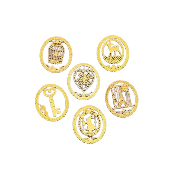 7 Separadores De Libros Metálicos, Marcadores De Página Chic