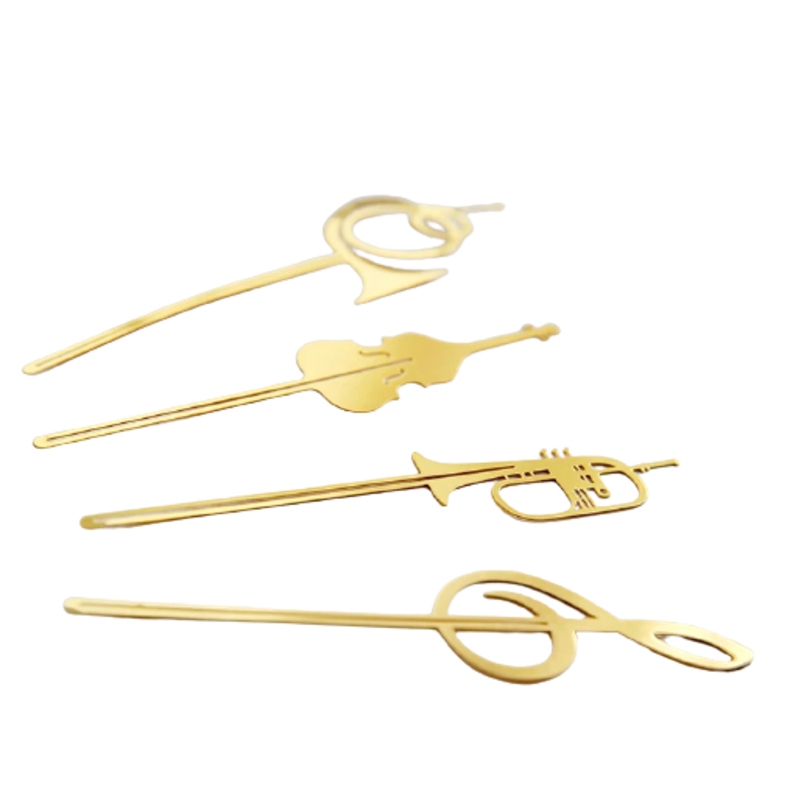 4 Separadores De Libros Con Forma De Instrumentos Musicales