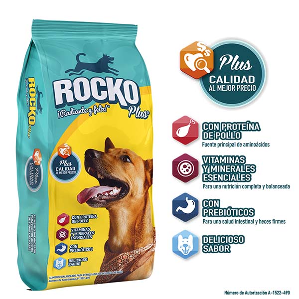 Rocko Plus. Adulto 25 kg. Alimento para perro