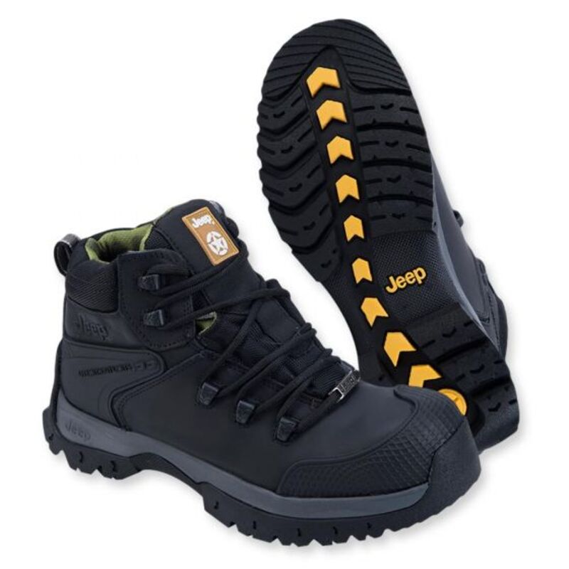 Bota Corta Industrial Para Hombre Jeep Color Negro 267
