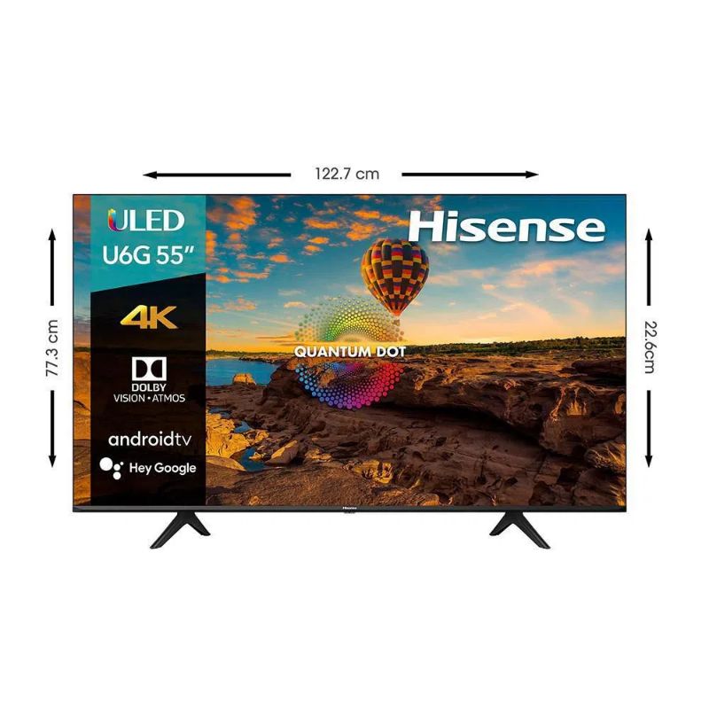 Televisor Hisense 55 Pulgadas 4K Ultra HD Smart TV ULED 55U6G