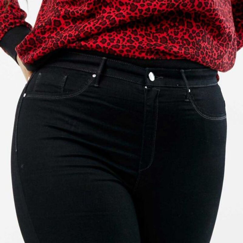Jeans Para Mujer Tallas Extras Curvy Color Negro 640