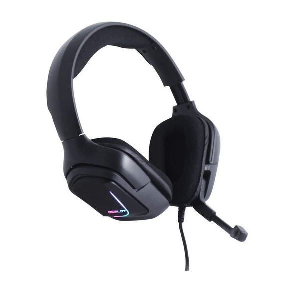 AURICULARES GAMER OVER-EAR DIADEMA NEGRO RGB ALAMBRICOS CONTROL AUDIO MICROFONO AJUSTABLES JUEGOS