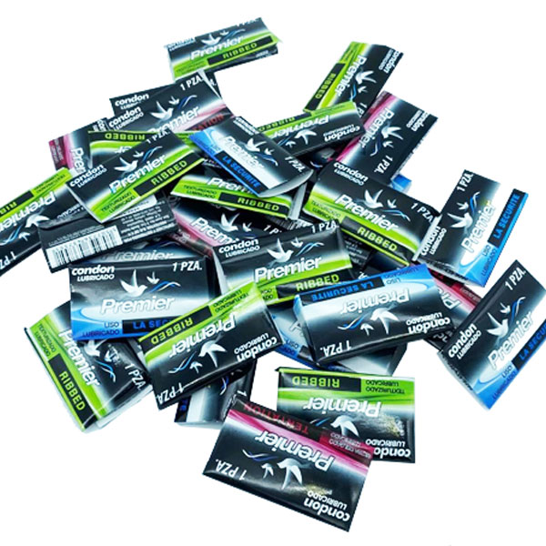 Vitrolero Con 70 Piezas De Condones Premier 3 Presentaciones