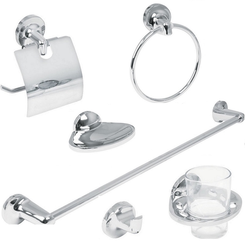 Juego Accesorios Para Baño 6 Piezas  Portavaso cepillero  Jabonera toallero