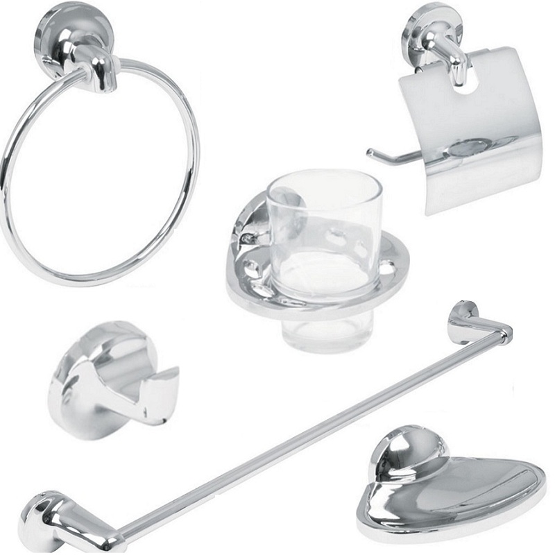 Juego Accesorios Para Baño 6 Piezas  Portavaso cepillero  Jabonera toallero