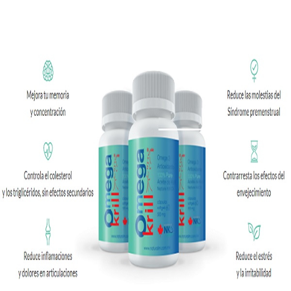 OMEGAKRILL, ACEITE PURO DE KRILL 60 CAPS. 500MG NKO