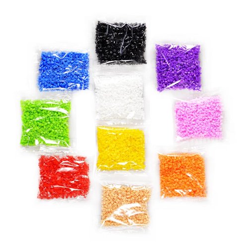 10 Bolsitas de 1000 Hama Beads tamaño miniatura 2.6mm (MINI) - Perler Pixel  Art