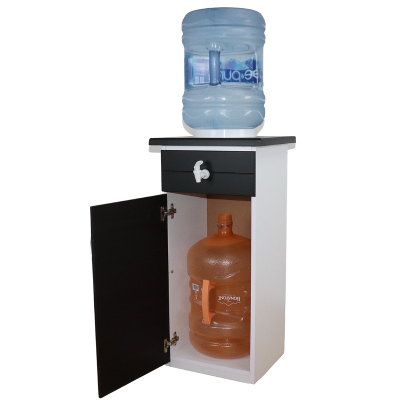 Dispensador de Agua Chocolate Porta garrafón con Alacena Roma