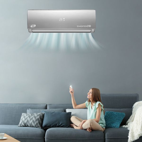 Aire acondicionado Minisplit Inverter Evans frio/calor 1Ton. (12,000 BTU) con control WiFii 115V