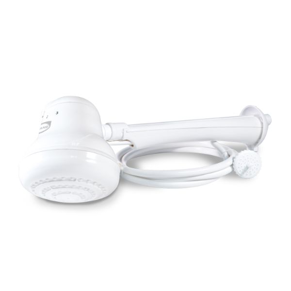 Regadera eléctrica Evans 4 temperaturas, Mínimo (2 400 W) Medio (3 300 W) Máximo (5 400 W) con brazo