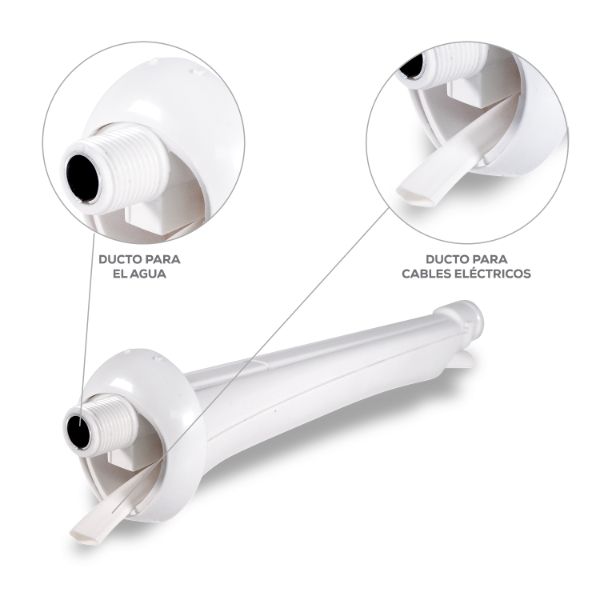 Brazo para regadera eléctrica Evans de 4 temperaturas