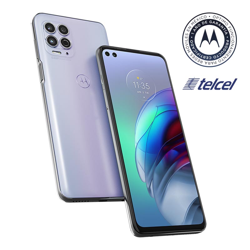 Celular MOTOROLA LTE XT2125-4 G100 Color AZUL Telcel y de regalo unos VERVEBUDS MOTOROLA