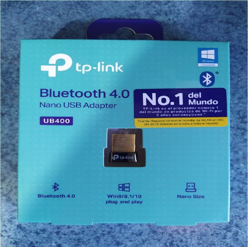 Adaptador NANO USB 2.0 Bluetooth 4.0 TP-LINK UB400 Negro CONVERTIDOR PC LAP USB 10 METROS OFICINA