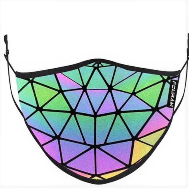Mascarilla Luminosa Holográfica Reusable ( NO PARA ANTIVIRUS ) protege contra el polvo