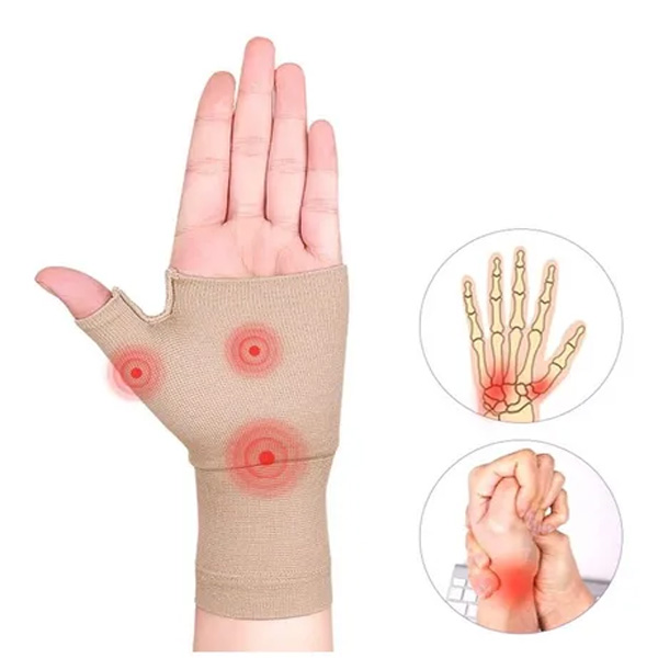 Guantes De Compresión para artritis firme y Túnel Carpiano Muñequeras Nude
