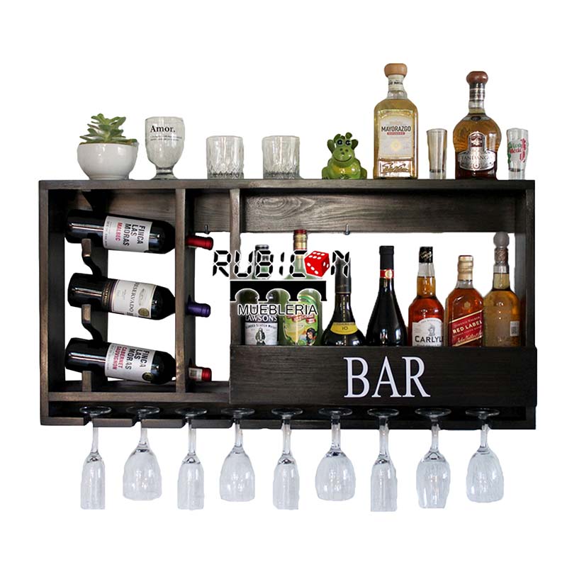 CAVA CANTINA FLOTANTE PORTA BOTELLAS DE MADERA MINI BAR 100 CM