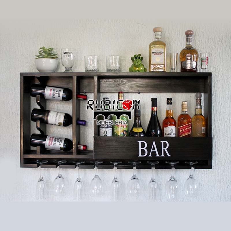 CAVA CANTINA FLOTANTE PORTA BOTELLAS DE MADERA MINI BAR 100 CM