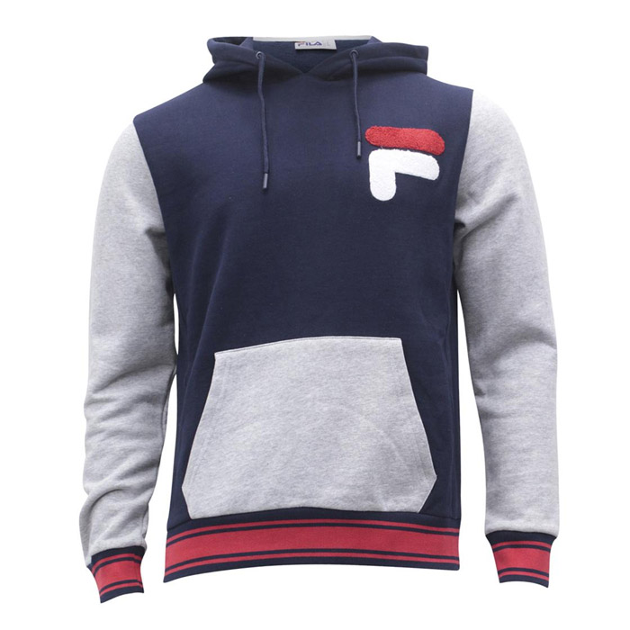 Sudadera Fila Hombre Hoodie Azul Gris LM1834AD411