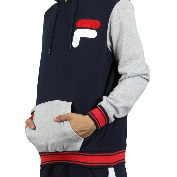 Sudadera Fila Hombre Hoodie Azul Gris LM1834AD411