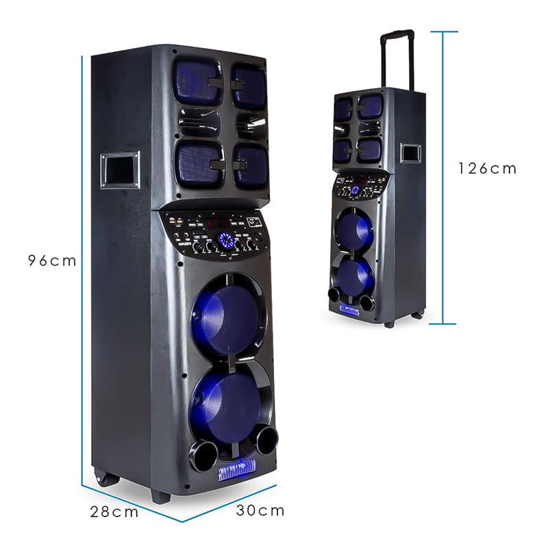 Bocina de Torre Recargable con Microfono Inalambrico, Bluetooth, TWS - JF1040 - Steelpro