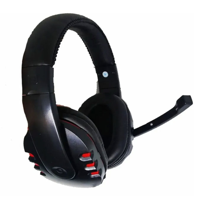 Headset Gamer Audifonos C/ Microfono Gm002 Color Rojo