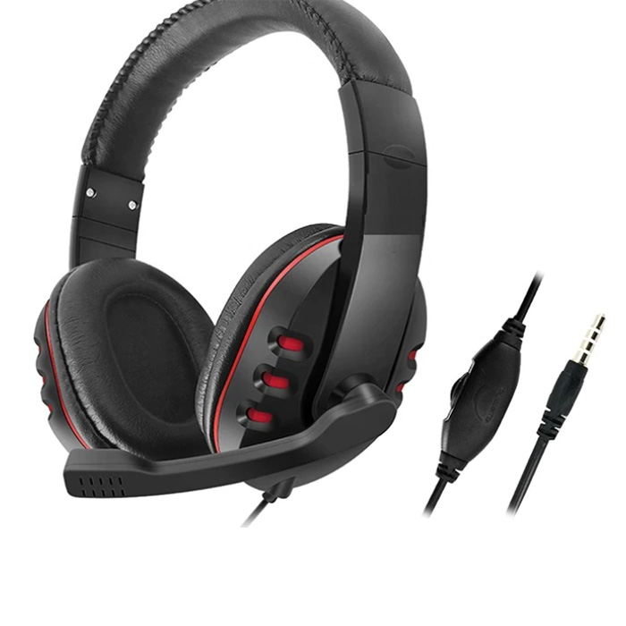 Headset Gamer Audifonos C/ Microfono Gm002 Color Rojo
