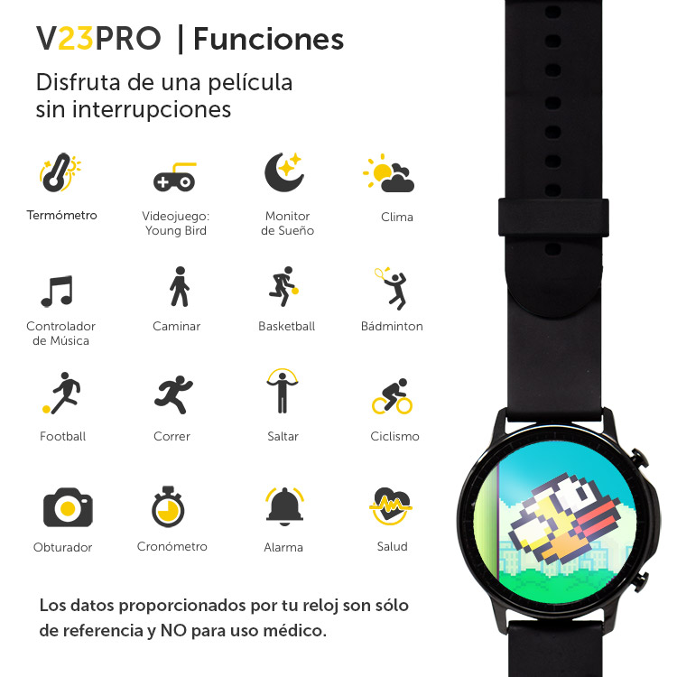 Smartwatch BINDEN V23 PRO Notificaciones iOS y Android Beige