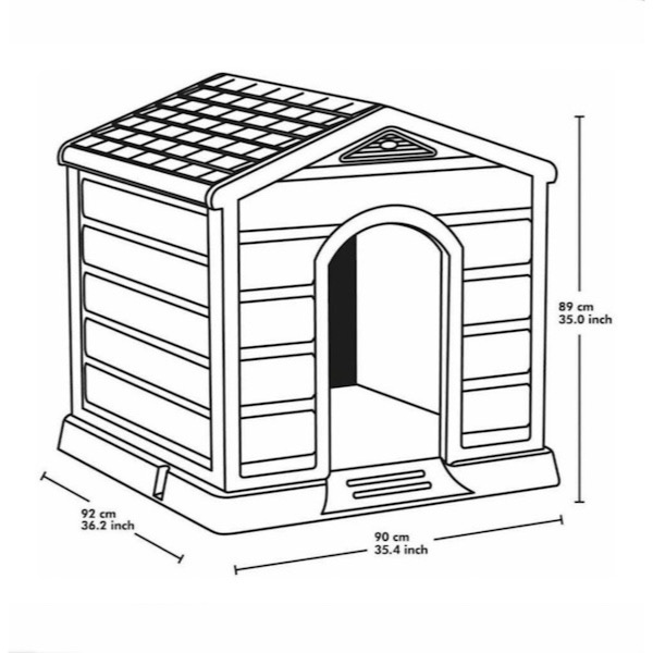 Casa Para Perro Razas Grandes, Térmica para Exterior 
