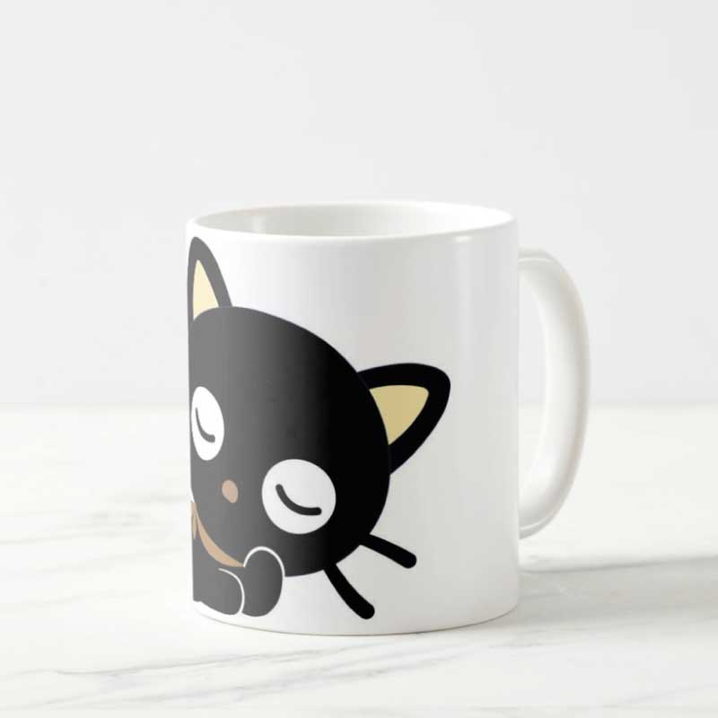CHOCOCAT DURMIENDO, TAZA DE CERAMICA 11OZ. Y PORTAVASOS