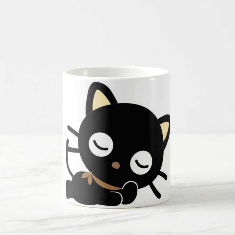 CHOCOCAT DURMIENDO, TAZA DE CERAMICA 11OZ. Y PORTAVASOS