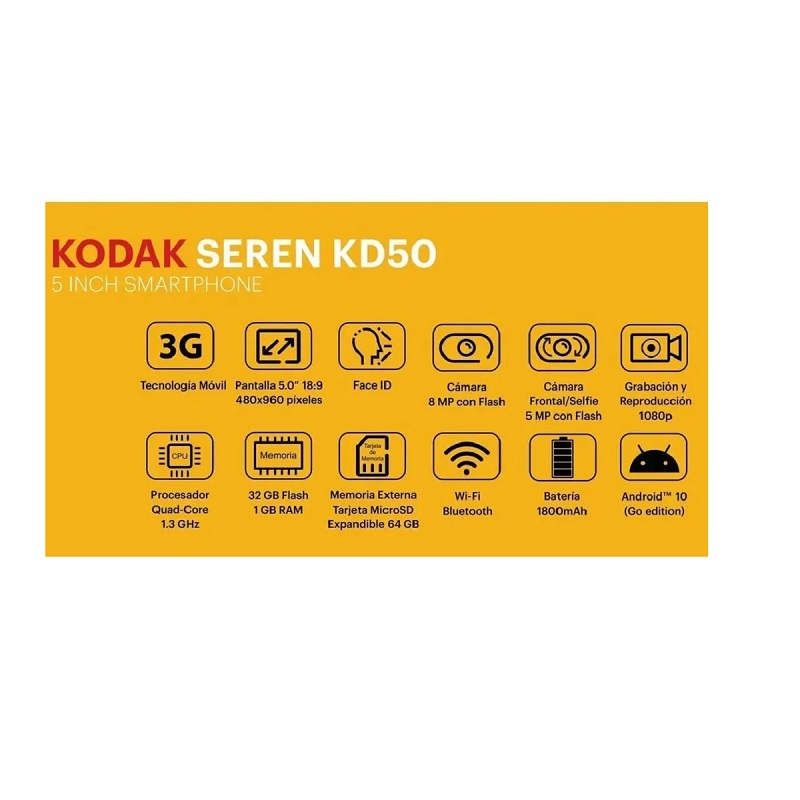 Celular Kodak Seren Kd50 Android 10(go) + 32gb 1gb Ram