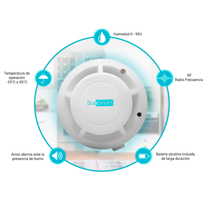 Detector De Humo Rf Csmd1 Duosmart Compatible Con C20/c30