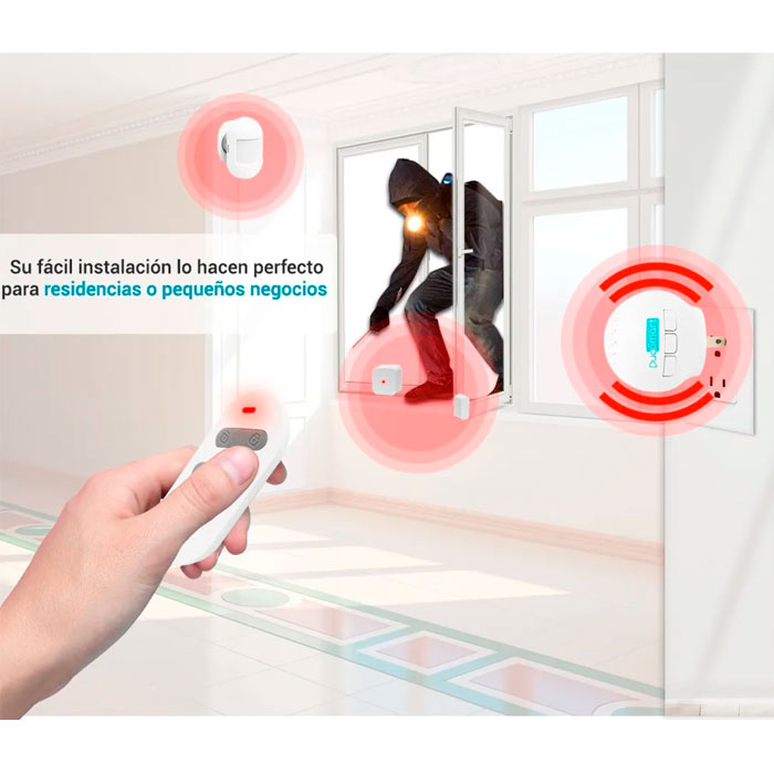 Kit Alarma Wifi 1panel+1pir+1magneto+1llavero Duosmart C20